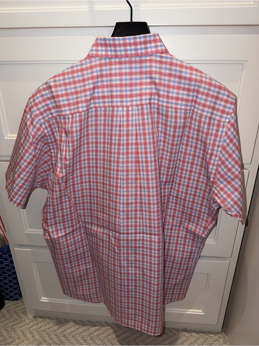 Peter Millar Short Sleeve 100% Cotton Button Up Button Down Plaid Shirt Large - Picture 3 of 4